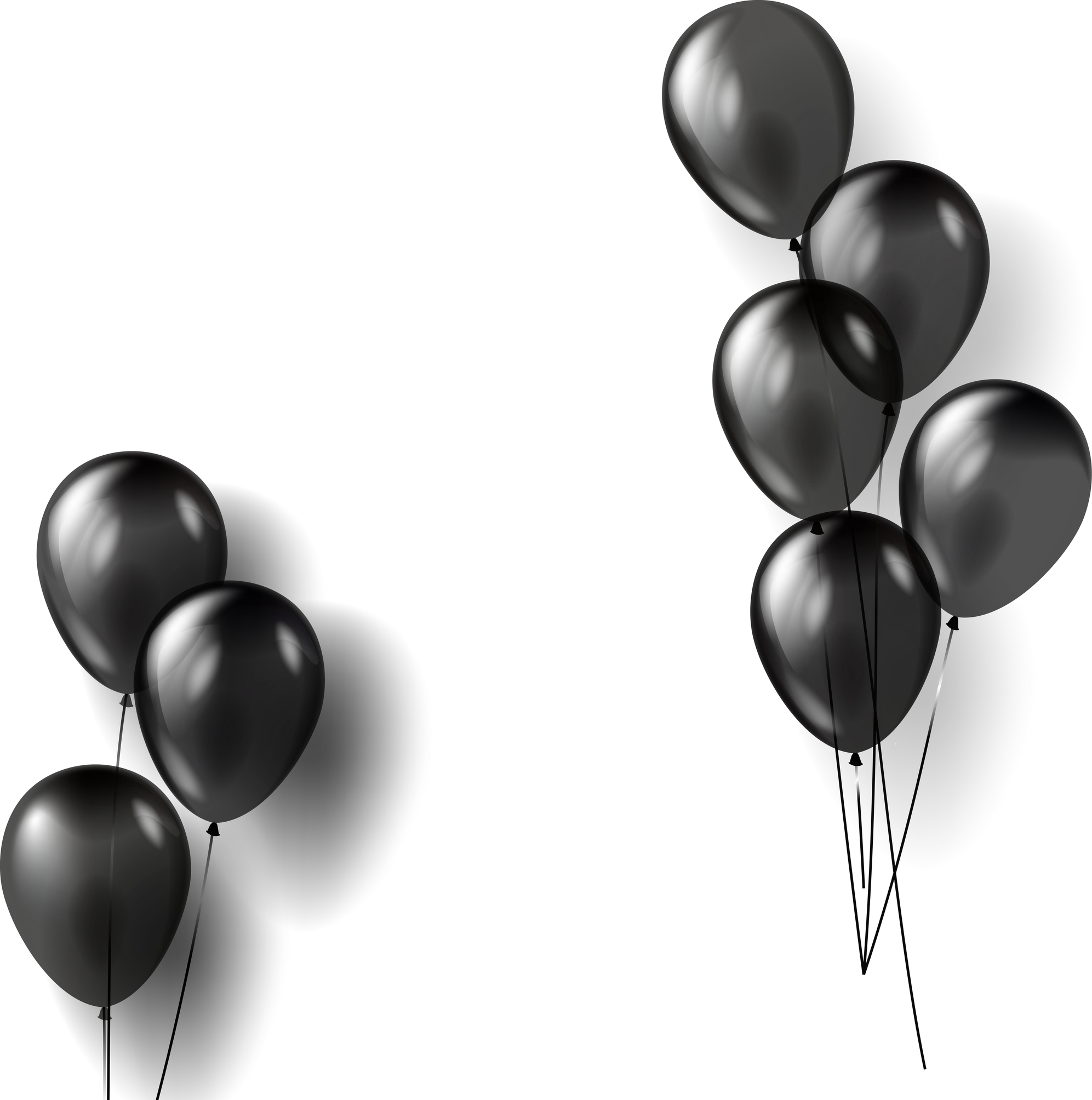 Black glossy balloon.